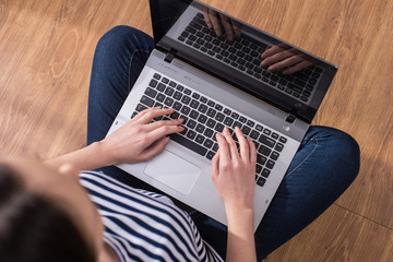 Fototapeta premium Woman with laptop