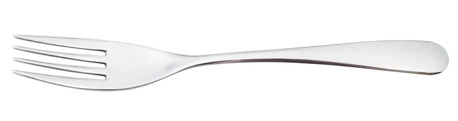 steel fork - cutlery isolated on white