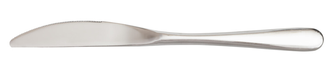 metal serving knife - cutlery isolated on white