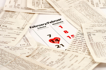 Obraz premium 14th of February with heart