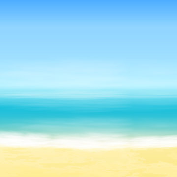 Beach and blue sea. Tropical background.