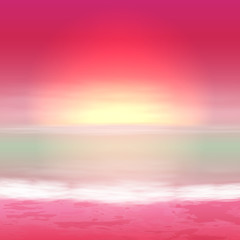 Sea perple sunset. Tropical background.