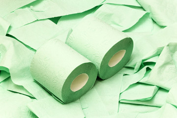 Rolls of toilet paper