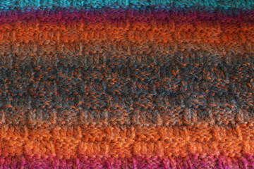 Obraz premium Wool texture. Fragment of wool handmade scarf.