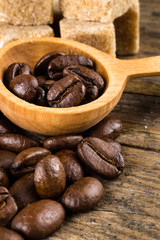 coffee beans with cane sugar