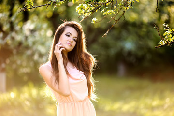 lovely girl in a park