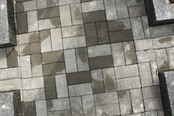 Concrete block pavement. Background texture.