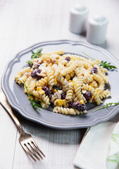 Fusilli pasta salad