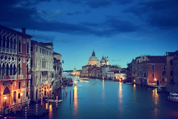 Tuinposter Canal Grande en de basiliek Santa Maria della Salute, Venetië, Italië © Iakov Kalinin