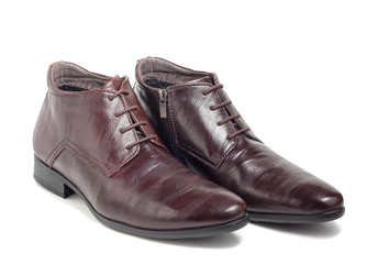 Trendy winter men's brown shoes