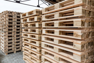 Stock wooden pallets