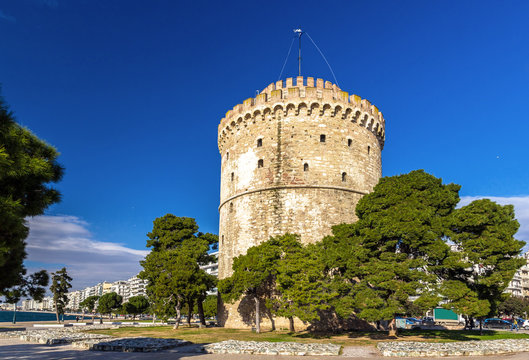 White Tower Of Thessaloniki In Greece