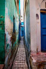 Very narrow alley in an Indian town