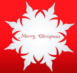 snowflake on a paper background