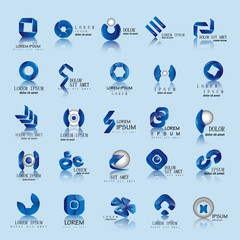 Unusual Icons Set - Isolated On Blue Background - Vector Illustration, Graphic Design Editable For Your Design