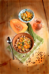 PASTA SHAPED LILY WITH PUMPKIN