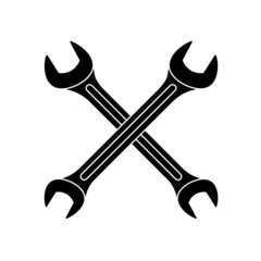 Black icon of Wrench