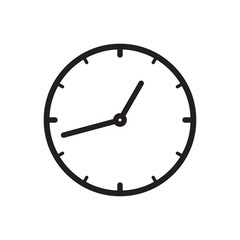 Black icon of Clock