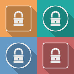 Icon of Padlock. Modern trendy flat style