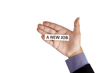 Hand Holding Paper With A New Job Text