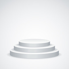 Vector white podium