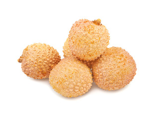 Asian fruit lichee isolated on white background