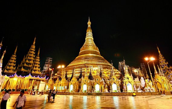 shwedagon pagoda  yangon  Myanmar