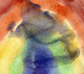 Abstract watercolor painted background. Closeup