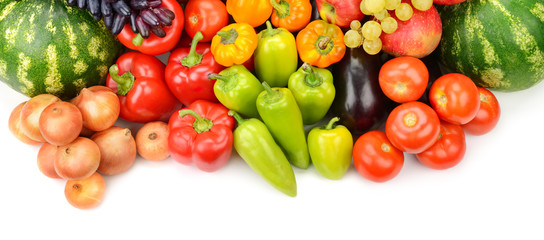 Collection of fruit and vegetables