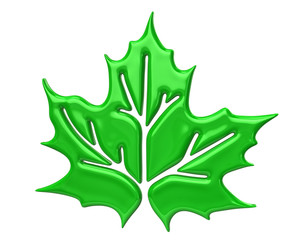 Green maple leaf icon