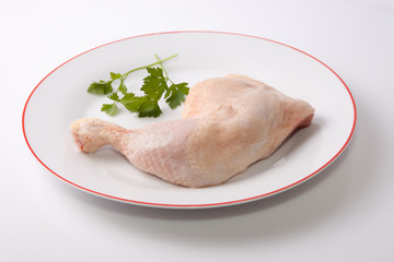 Chicken leg with parsley