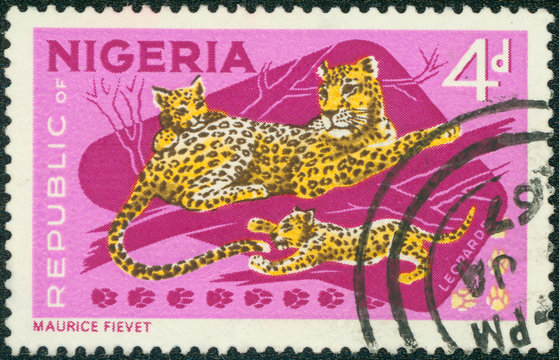 stamp shows cheetah in the Yankari National Park