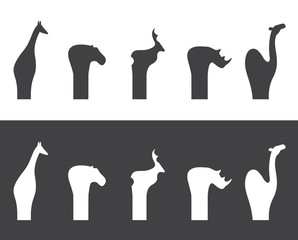 Vector image of an animal groups.