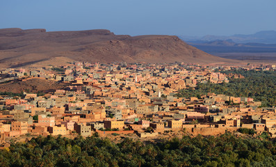 Fototapeta na wymiar Morocco. City Tinghir in the Atlas Mountains