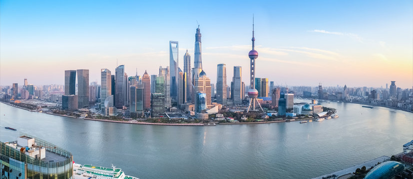 shanghai skyline panoramic view © chungking