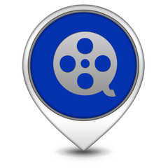 film pointer icon on white background