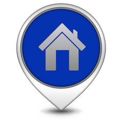 home pointer icon on white background