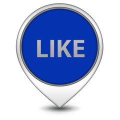 like pointer icon on white background