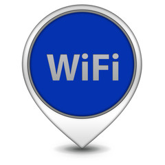 wifi pointer icon on white background