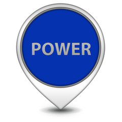 power pointer icon on white background
