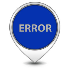 error pointer icon on white background