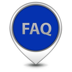 faq pointer icon on white background