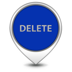delete pointer icon on white background