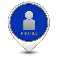 Profile pointer icon on white background