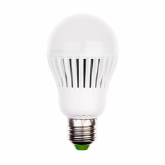 LED light bulb with e27 socket on white
