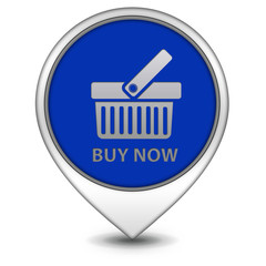 Buy now pointer icon on white background