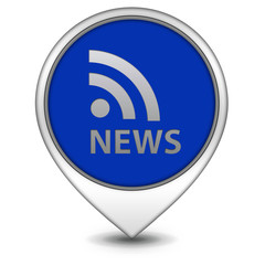 News pointer icon on white background