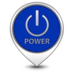 power pointer icon on white background