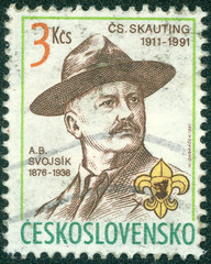 stamp printed in Czechoslovakia shows Antonin Benjamin Svojsik