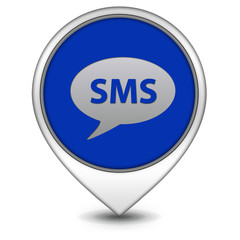 sms pointer icon on white background